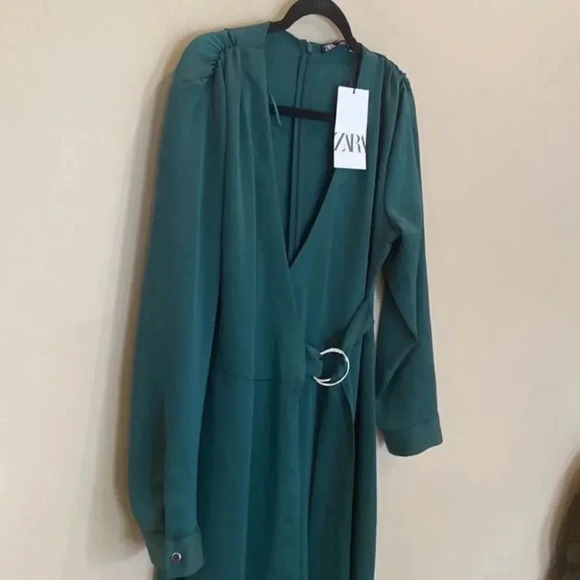 Zara WRAP JUMPSUIT WITH BUCKLE - Picture 9 of 10
